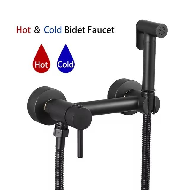 Латунный кран для душа, туалета, биде, переносной распылитель, ванная комната, туалет, биде, смесители для горячей и холодной воды, набор струйных кранов