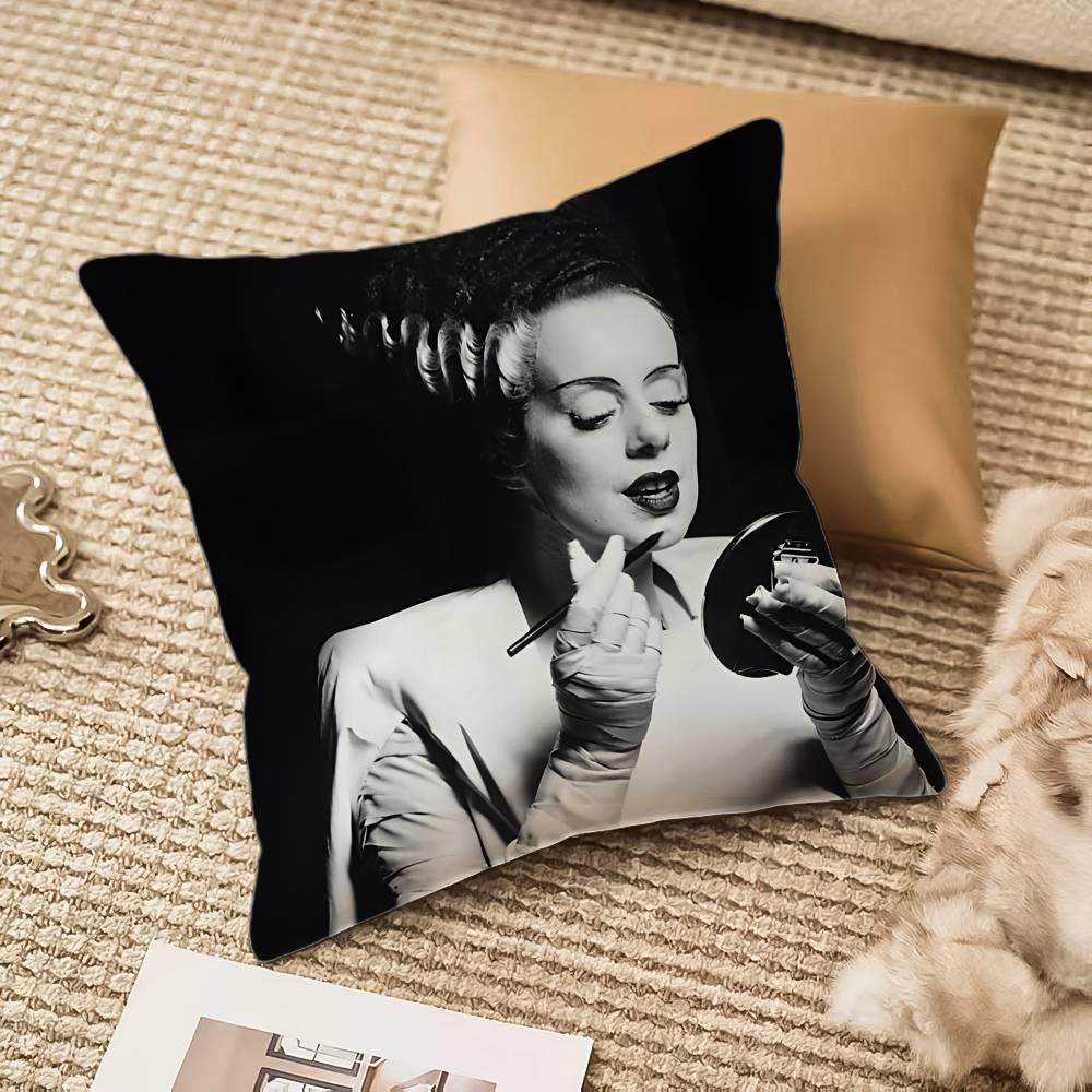 Horrible Bride Of F-Frankenstein Pillow Case Anti-Dustmite Pillowcase Invisible Zipper Silky Plush Sofa