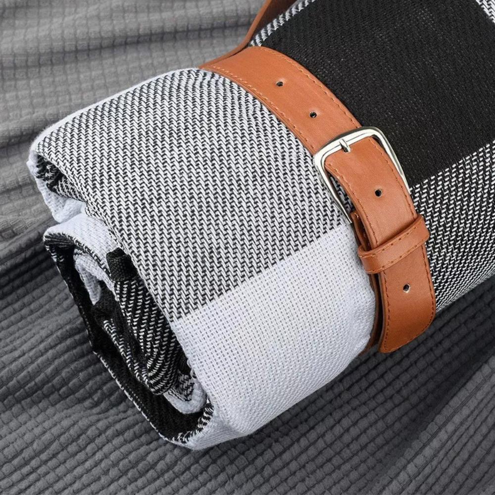 Beach picnic blanket mat with insulation waterproof 200x200cm mat xxl checkered