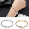 1Pcs Heart Rhinestone Crystal Chain Bracelet Women Charm Infinity Cuff Bangle Jewelry
