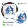 Holiday Glass Door Stickers Christmas Snowman Toilet Stickers, 3D Bathroom Wall Decals, Waterproof Seasonal Window PVC Seat Creative Decor Murals