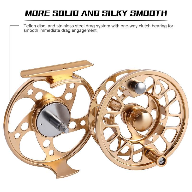 Катушка для ловли нахлыстом, корпус и шпуля из алюминиевого сплава, обработанные на станке с ЧПУ, форель, хариус, лосось, пресноводная рыбалка