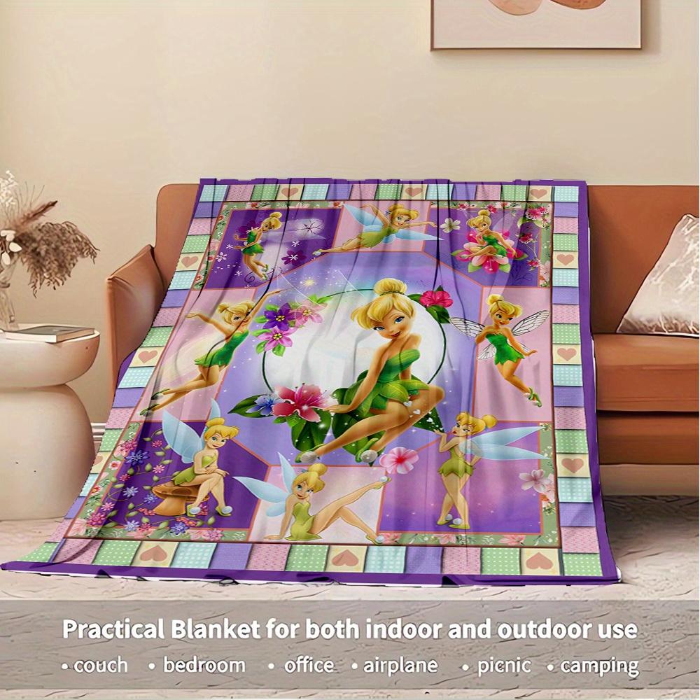 1pc Velvet Tinkerbell Fairy Bedding Throw Blanket Sofa Cover