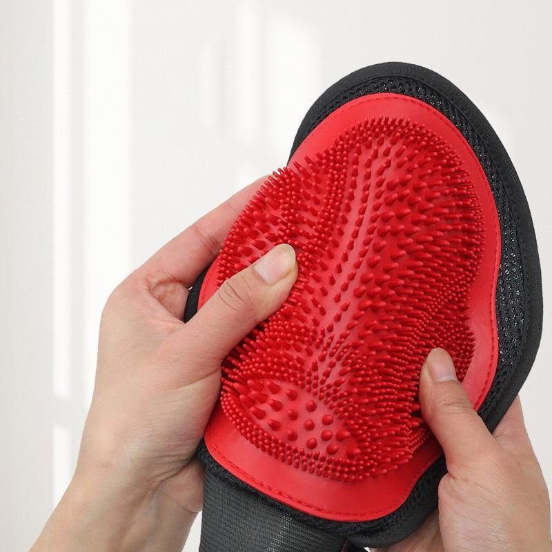Pet Bath Massage Gloves Cat Hair Deshedding Brush Remover Brush For Animal Gloves Dog Comb For Cats Bath Clean Massage