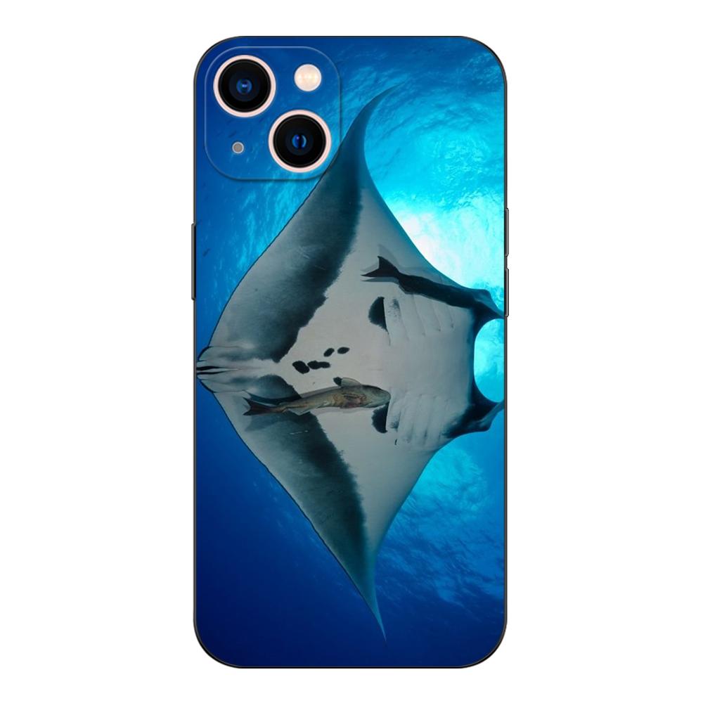 Black Tpu Case For OPPO Reno 6 5 3 4 4Z 4F SE 5F 5Z PRO PLUS Lite 6 6z 4G 5G Animal Manta Ray