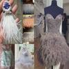 1M 8-10cm White Feathers Ostrich Plume Trim Wedding Crafts DIY Natural Feather Ribbon Sewing Party Handmade Headdress Carnival