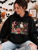 Unisex Pure Hoodie Spooky Season Cute Pumpkin Witch Cauldron Coffee Cup Graphic Fall Autumn Spooky Season Print Casual Top for Dai