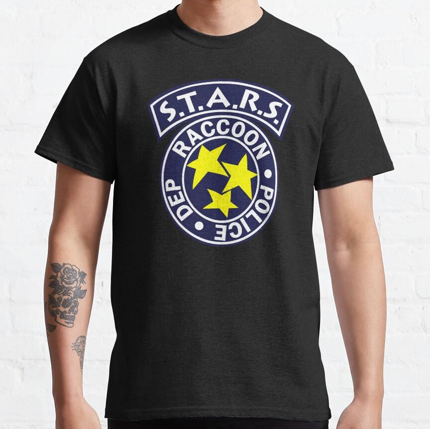 2026 New Horror Game Resident Evil STARS Graphics 100Cotton Unisex Shirt Summer New Mens Fashion Y2k Short Sleeve Tshirt