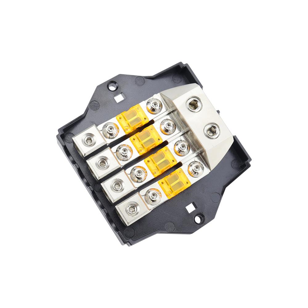 1 x 4-контактный держатель предохранителей 32 В 80 А Hi-Fi Автомобильный распределительный блок предохранителей