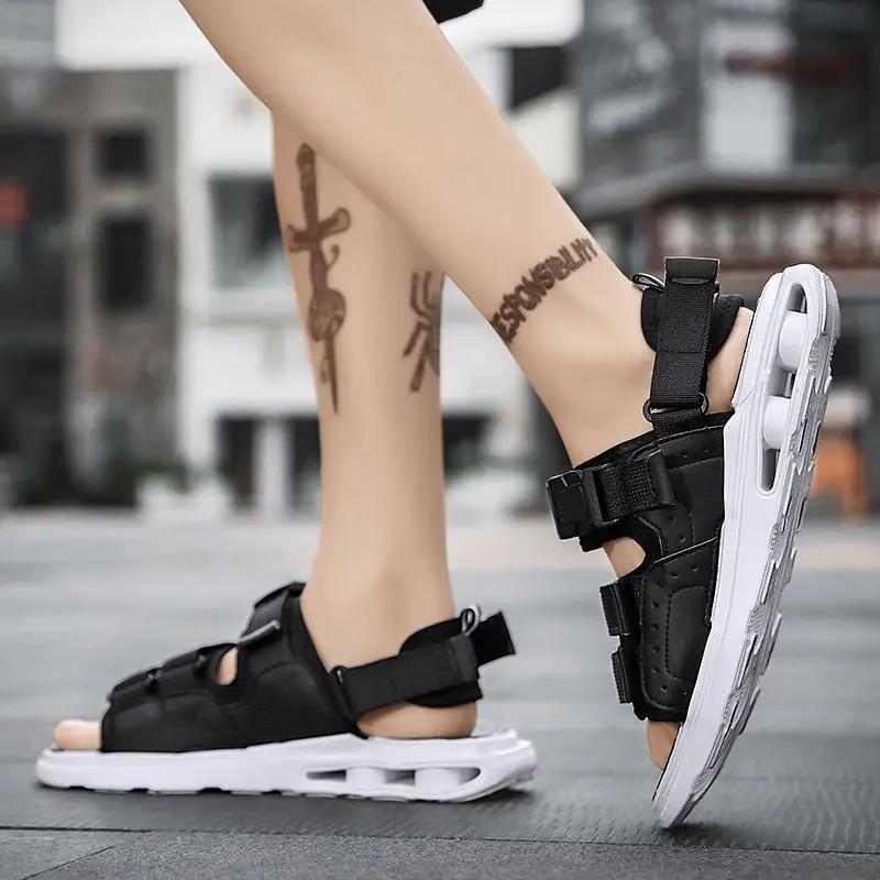 Мужские сандалии повседневные с платформой нескользящие высокие повседневные туфли для мужчин летняя распродажа купить дорогие новое поступление V стильные 39 ПВХ