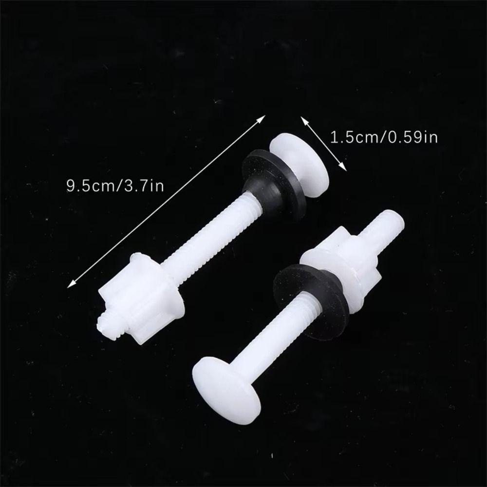 New Plastic Toilet Seat Hinge White With Washers Toilet Screw Bathroom Accessories