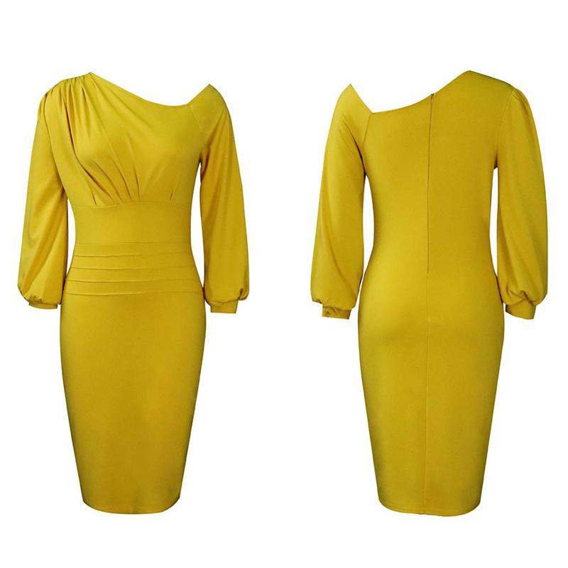 Облегающее платье-футляр с длинными рукавами, профессиональное темпераментное платье для офиса, темперамента, поездок на работу