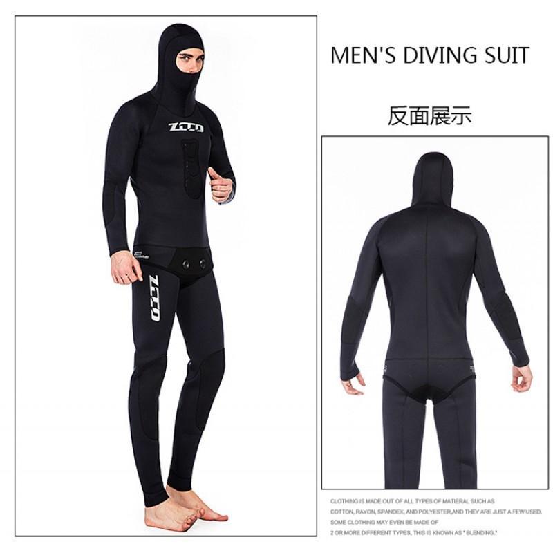 5mm Neoprene Camo Spearfishing Wetsuit Set Men Women Thermal Dive Suit Snorkeling Freediving Coastal Fishing