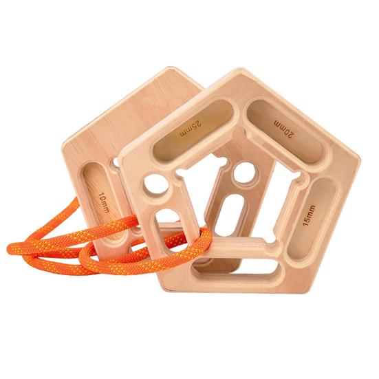 Деревянный скалодром для лазания, тренажер для силы хвата рук скалолазов, для пальцев и предплечий, портативный пятиугольный турник для подтягиваний, подвесная доска для тренировки пальцев