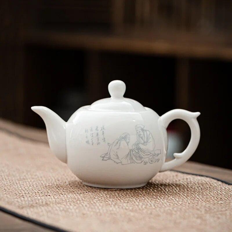 Style 300ml Tea Pot Ceramic Crafts Home Furnishing Decoration Tea Pet Ornaments Pure Teapot Gift Kung Fu Tea