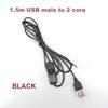 5V USB 2.0 A Male Plug Extension Cable with Switch 2 Pin 2 Wire Power Charge Cable Connector DIY