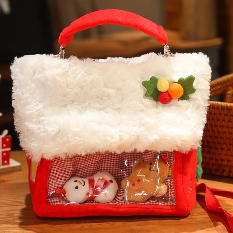 Рождественский Санта Клаус Снеговик Пингвин Сани Плюшевая Кукла Подвеска Детская Игрушка Для Праздничного Декора