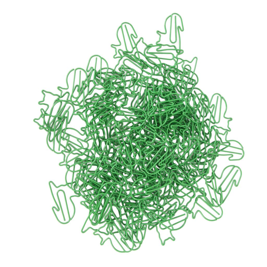 100 шт. Зеленые милые скрепки в форме кошки, забавные закладки, органайзеры для документов, забавный план закладок