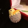 Alloy Baroque Brooch Yellow Brooch Jewelry Luxury Chick Brooch  Gift
