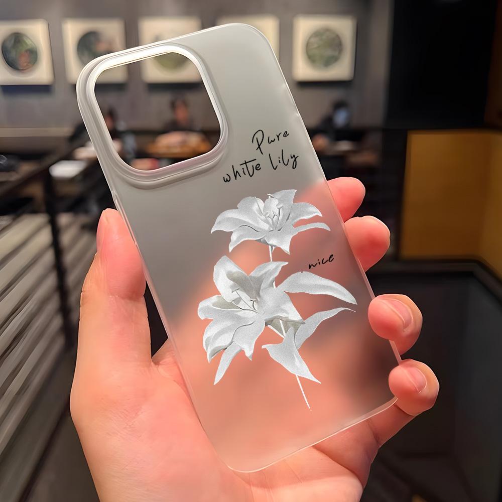 Чехлы для мобильных телефонов iPhone 11 13 15 Pro Max 12 14 Pro Max Чехол для iPhone 16 15 Plus 13 Pro 12 Матовая текстура с рисунком в виде мультяшных цветов