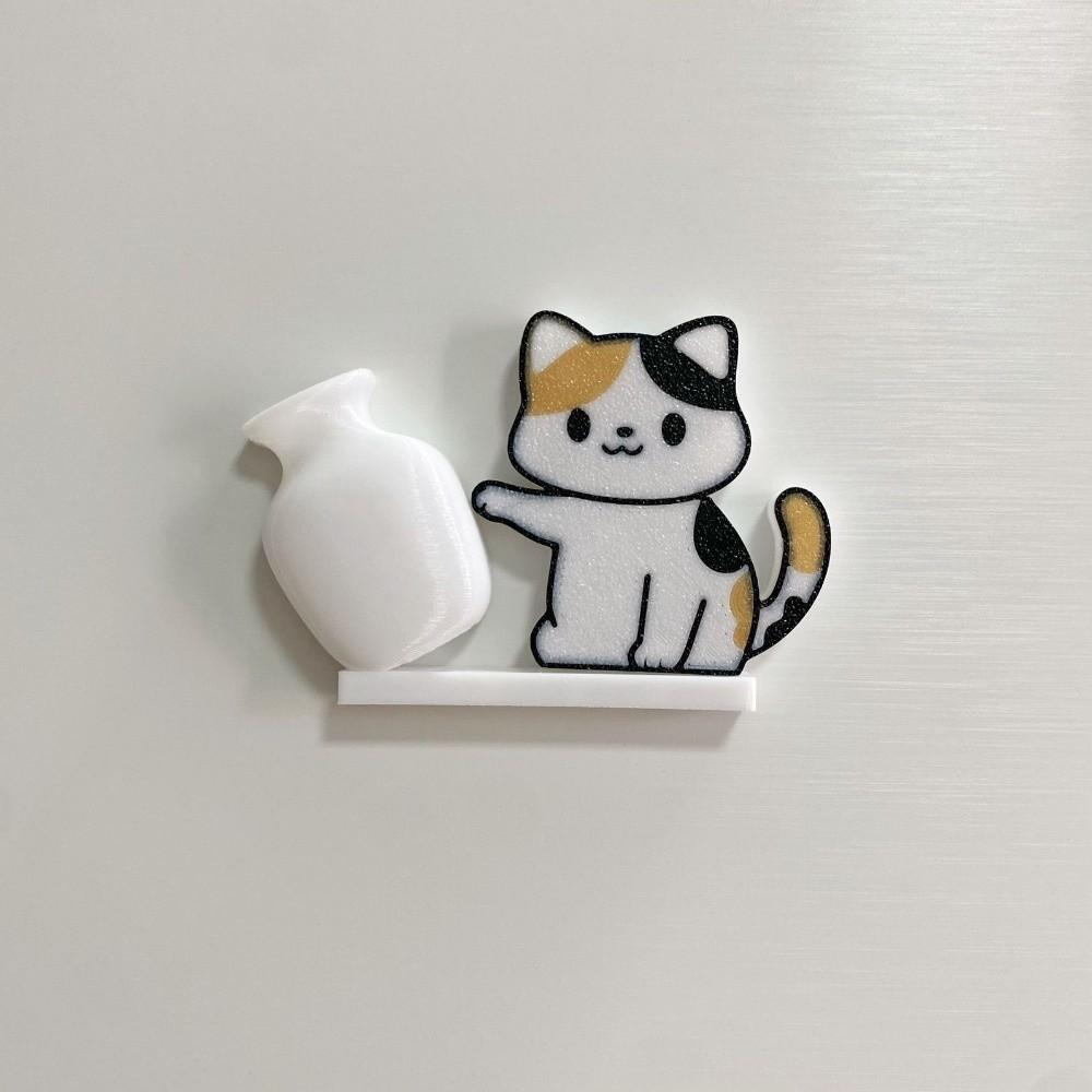 Magnetic Cat Hair Storage Memorial Box Acrylic Cat Refrigerator Sticker  for Home Decoration