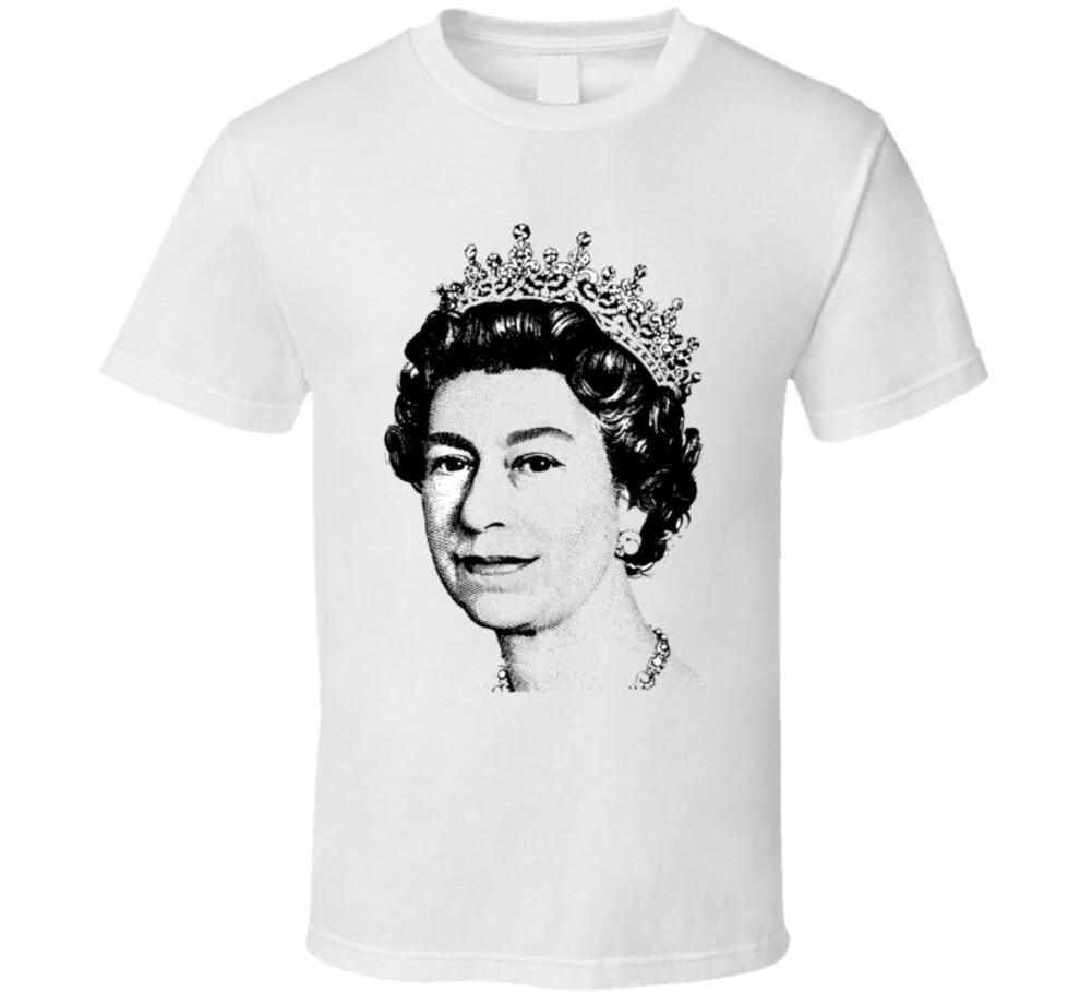 Queen Elizabeth Ii Black And White Portrait T Shirt Mens Womens Tees Top