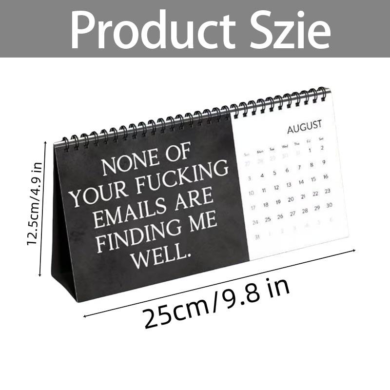1Pc Humor Desk Calendar, Funny Desk Calendar,2025 Desktop Calendar,Office Work Humor Coworkers Friend Swear Demotivational Affirmations Calendar
