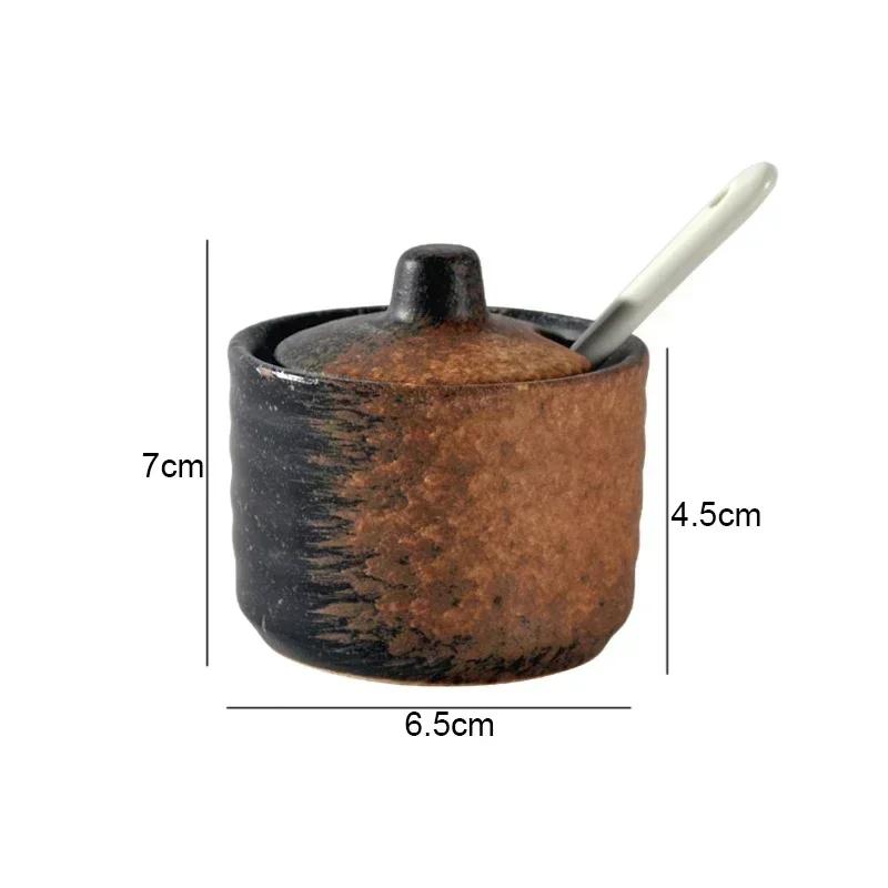 Ретро керамические банки для приправ Солонки и перечницы Кухонные принадлежности для специй Банки для специй Коробка для приправ Кухонные принадлежности