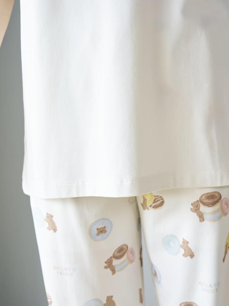 Gelato Pique Donut Bear PWCT252275 CRM F One-Point T-Shirt Women's