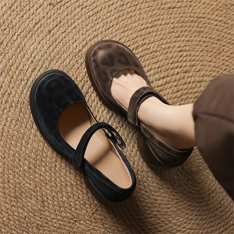 Модные новые весенне-летние туфли Мэри Джейн из натуральной кожи для женщин, модные туфли на платформе для женщин, туфли на массивном каблуке, с круглым носком, женские туфли-лодочки