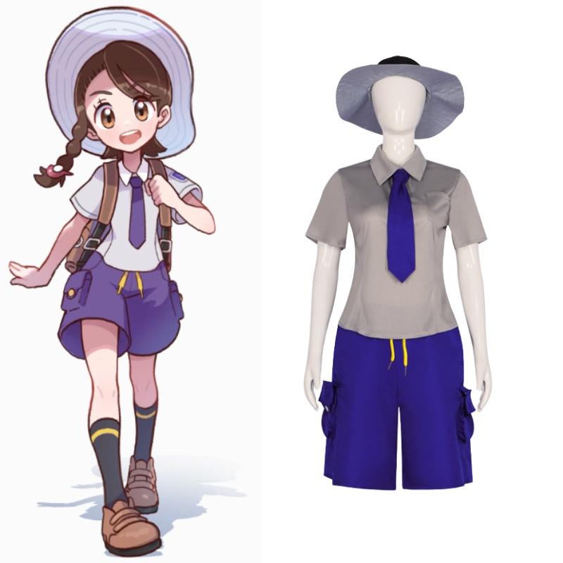 Комплект костюма для косплея Флориана и Джулианы из Pokemon Scarlet And Violet для Хэллоуина и сценических выступлений