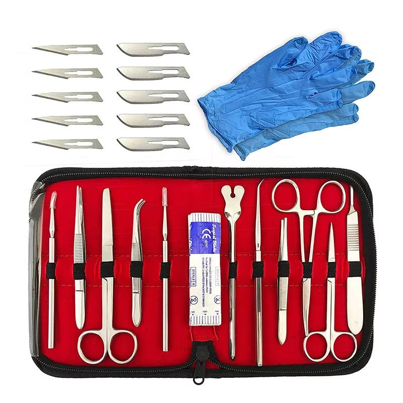 Dissection Kit 22PCS Premium Stainless Steel for Medical Suture Practice Surgical Training Students