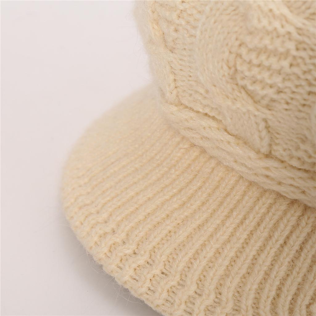 Женские зимние теплые береты, вязаные шапки Skullies для женщин, термофлисовая тюбетейка, уличная ветрозащитная шапка с козырьком, хеджирующая кепка