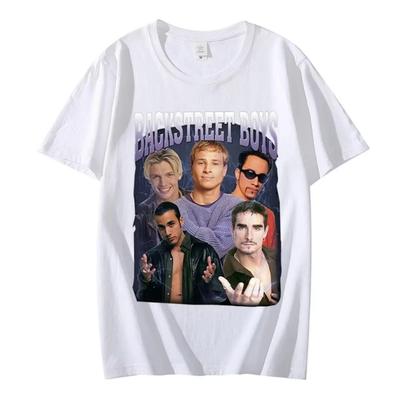 Футболка Backstreet Boys Унисекс 90-х Винтажная Футболка Мальчиковая Группа Мужская Женская Ретро Футболки-Дань Уважения Смешная Хип-Хоп Уличная Одежда