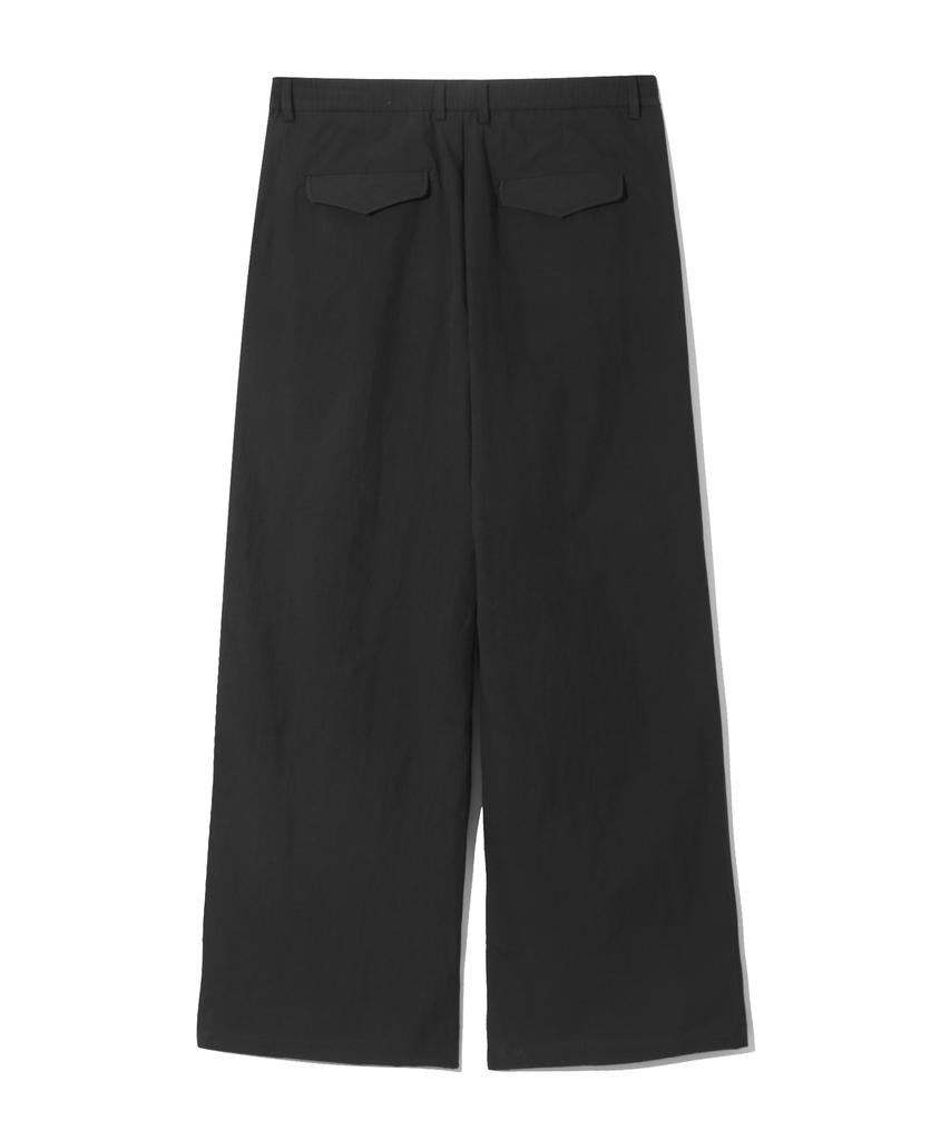 BASEMOMENT Cn Wide Parachute Pants Black
