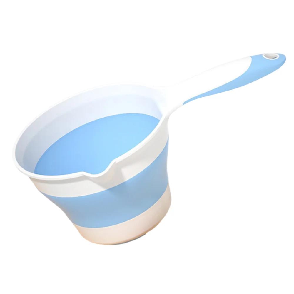 Складной кухонный ковш для воды, портативный, можно повесить, плавающий, подходит для полива растений, мытья волос или в качестве питьевой чашки