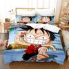 Bedding Three-Piece Set 3D Digital Printing Cartoon One Piece Luffy Series Polyester Abrasive Quilt Cover
