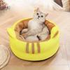 Домик для собак, домик для кошек, гнездо для домашних животных, арктическая бархатная подушка, круглая кровать для домашних животных, зимние теплые принадлежности для домашних животных