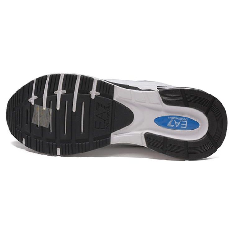 Emporio Armani EA7 Спортивные кроссовки на шнуровке с круглым носком, низкие, спортивно-повседневные, унисекс, Белый Черный X8X093XK238D611