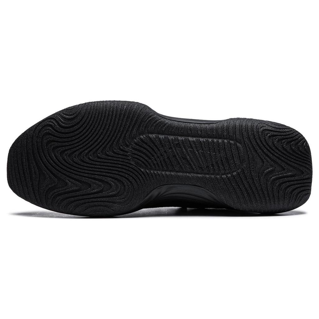 Li-Ning Мягкая теплая ткань синтетическая кожа удобные универсальные дышащие низкие повседневные туфли мужские кроссовки черные AGLT121-6