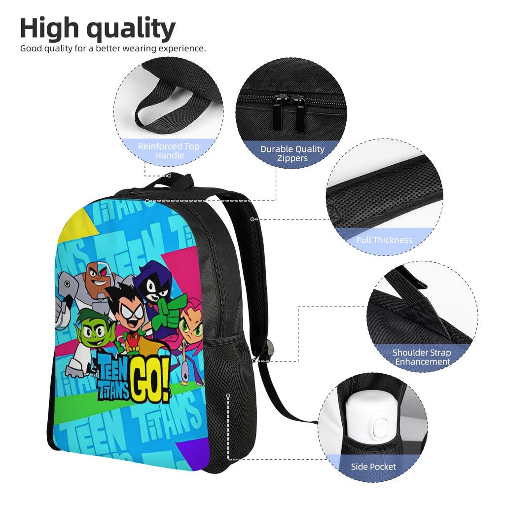 Teen Titans Go Командный Модный Рюкзак Спортивный Студенческий Рабочий Daypack для Мужчин Женщин Ноутбука Компьютера Холщовые Сумки
