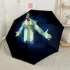 Manchester City Player Action Portable Automatic Umbrella Retractable Design with 8-Rib Durability Lightweight All-Season Use Elegant Women's Umbrella