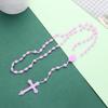 Rosary Necklace Plastic Jewelry Luminous Cross Religious Necklace