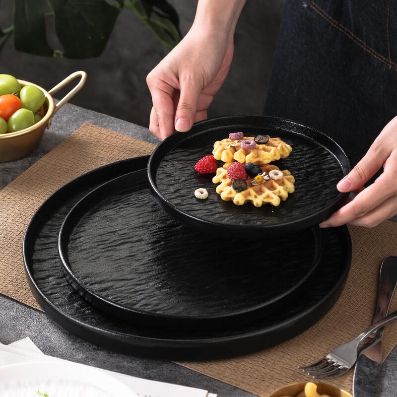 Stone Pattern Ceramic Dinner Plate