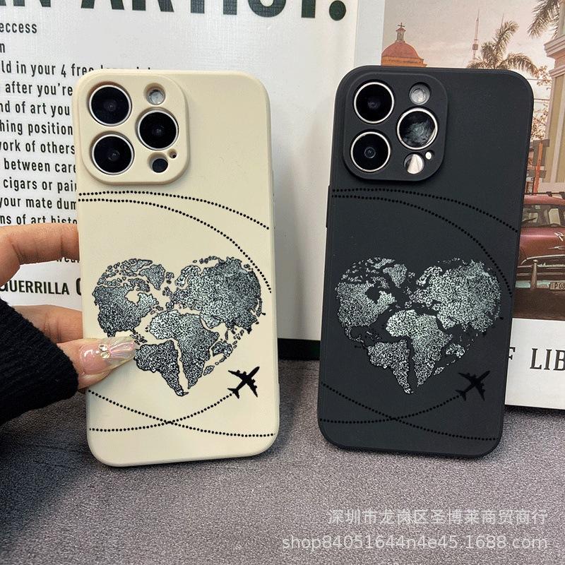 Применимо к маршрутам самолетов чехол для мобильного телефона iPhone15 14PROMAX полноразмерный 13/11 противоударный 16/15 защитный чехол 17