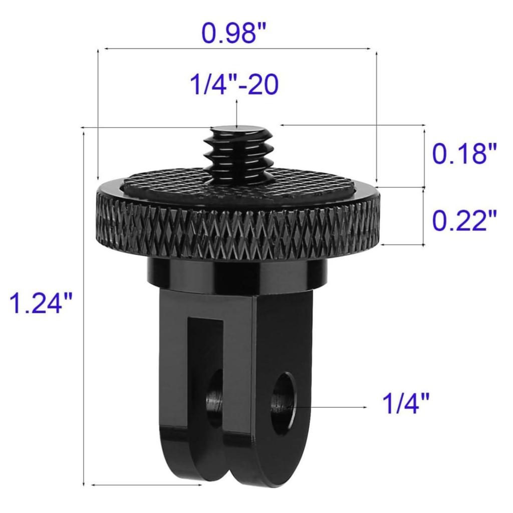 Адаптер для штатива с винтом 1/4 дюйма, вращающийся на 360 градусов, для Go Pro Hero 12 11 10 9 8, аксессуары для камер Insta-360 One X4 X3 X2