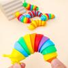 Сенсорные игрушки-слизни Радужный извивающийся червяк Игрушки для снятия стресса для удовлетворения сенсорных ощущений Подарок