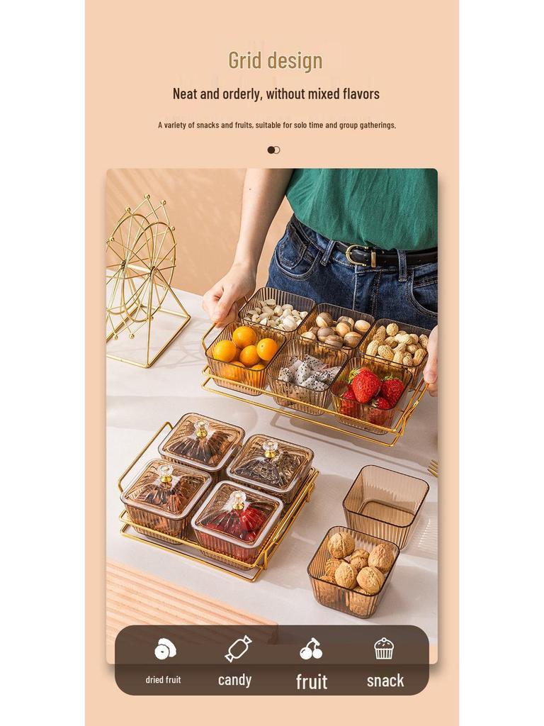 Креативная пластиковая тарелка с отделениями для закусок для гостиной или бара