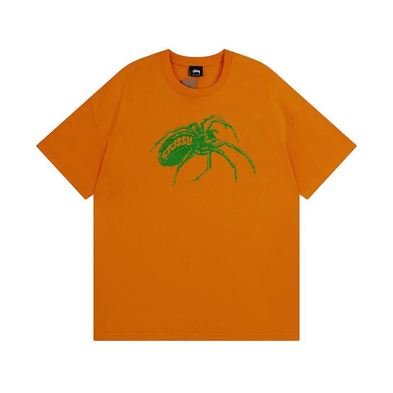 Mens Short Sleeve T-Shirt Loose Fit Round Neck Letter Print Casual Street Style Couples Top