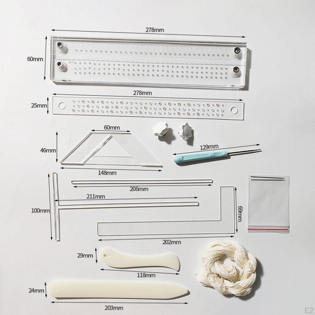 Bookbinding Kit Punching Guide with Thread Stitching Tool Book Binding Starter for Journals